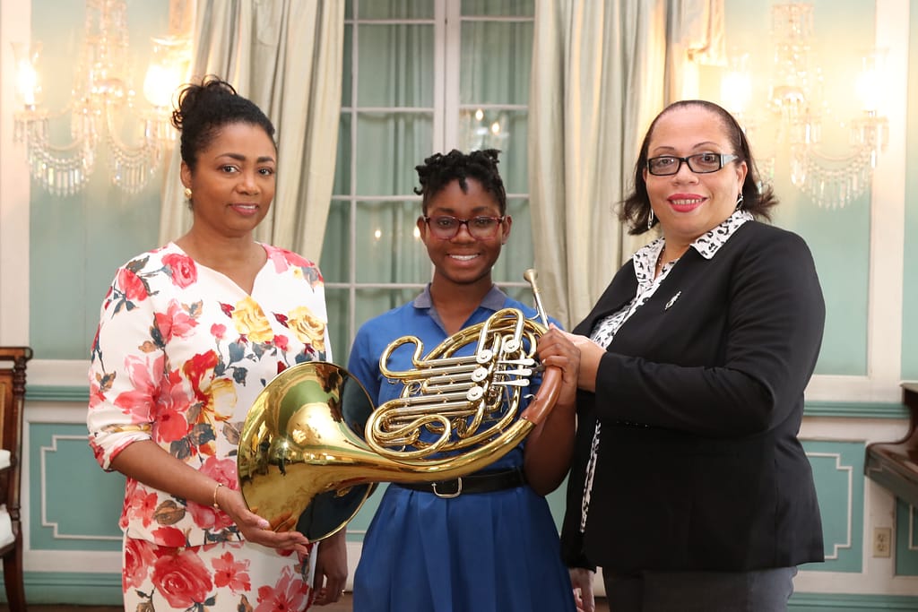 ABYSO receives musical instruments from Halo - Antigua News Room