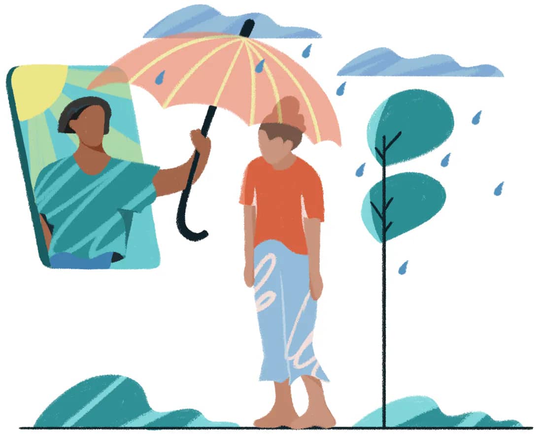 person-sheltering-sad-woman-from-rain