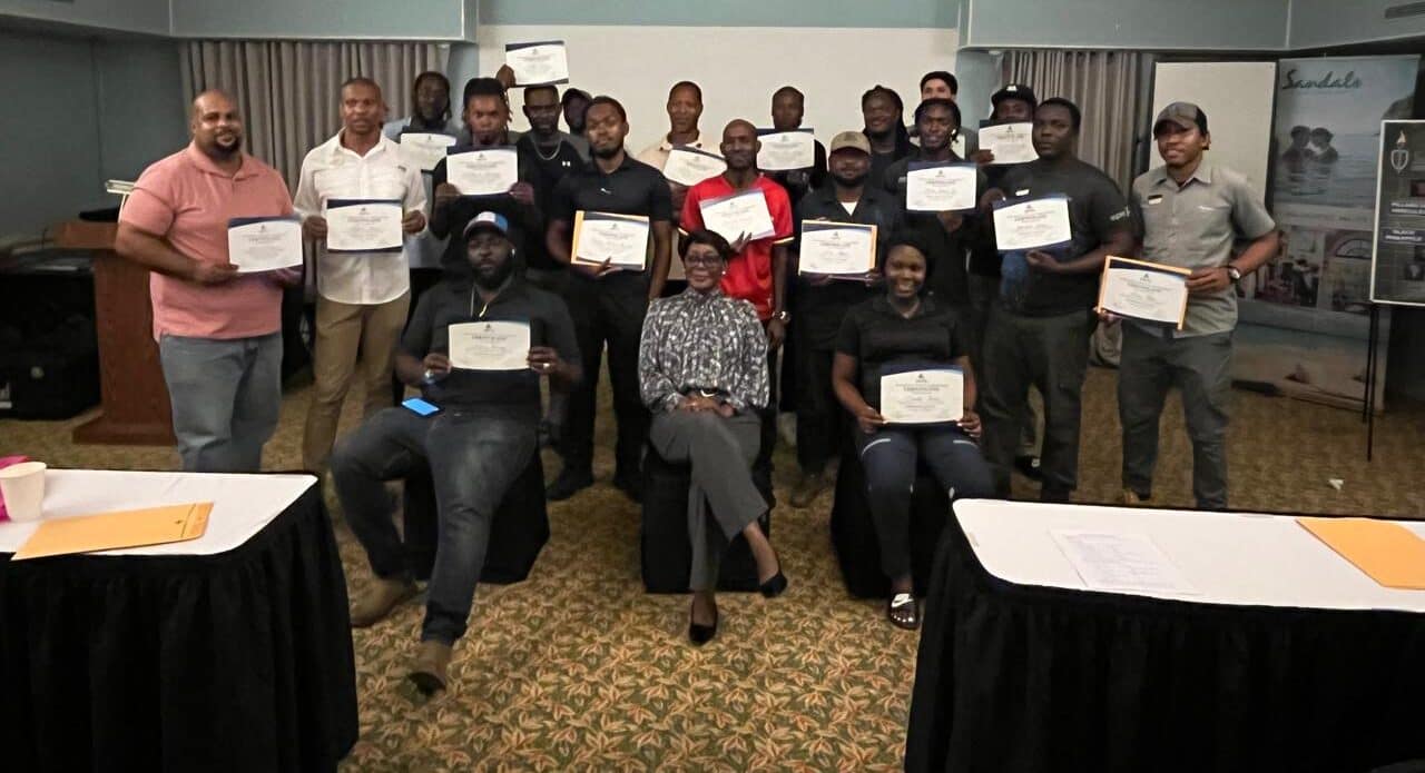 ABHTA Maintenance Cource participants with their certificates for successfully completing the course