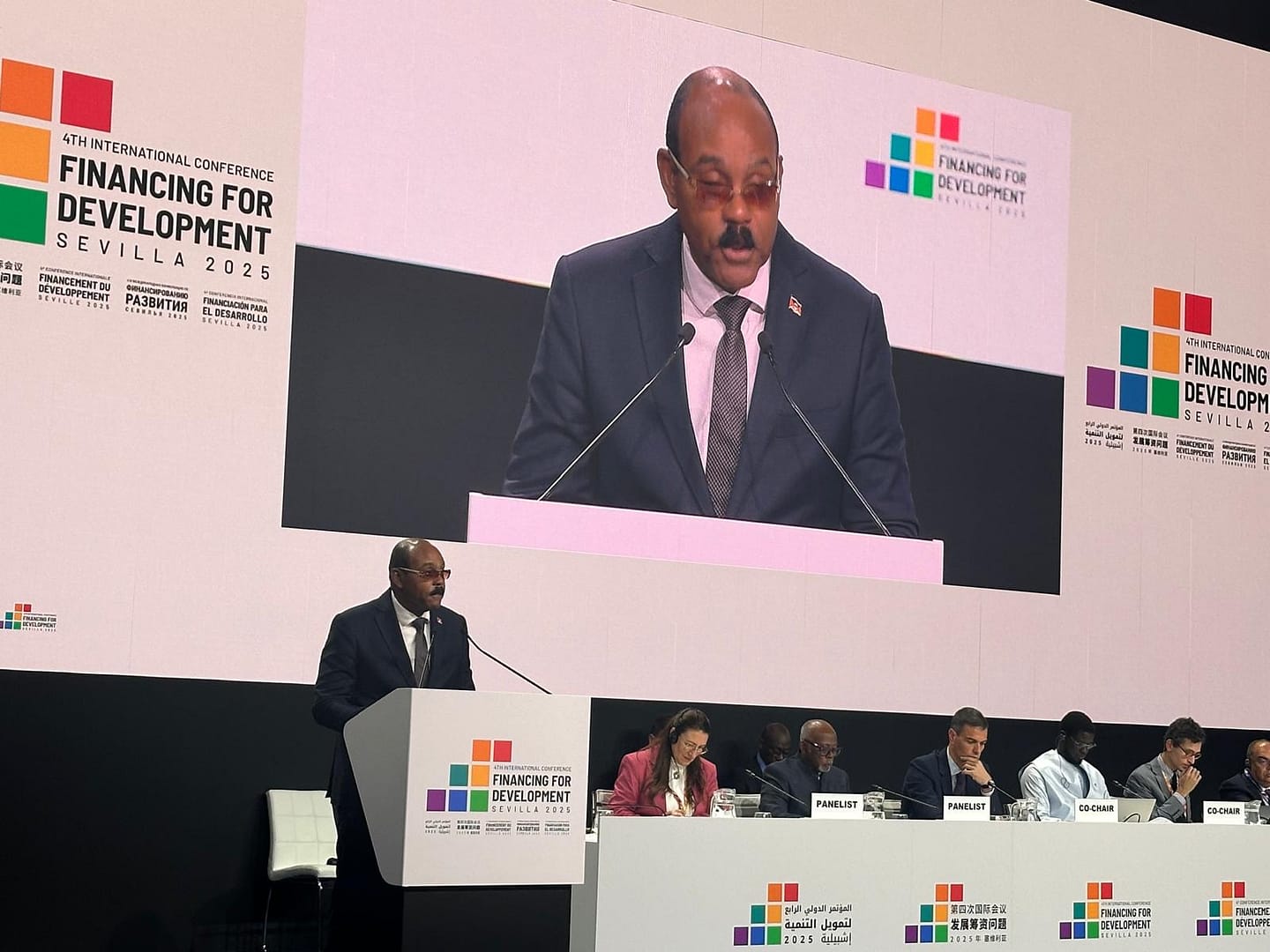Prime Minister Gaston Browne Champions Debt Reform and Climate Justice at FfD4