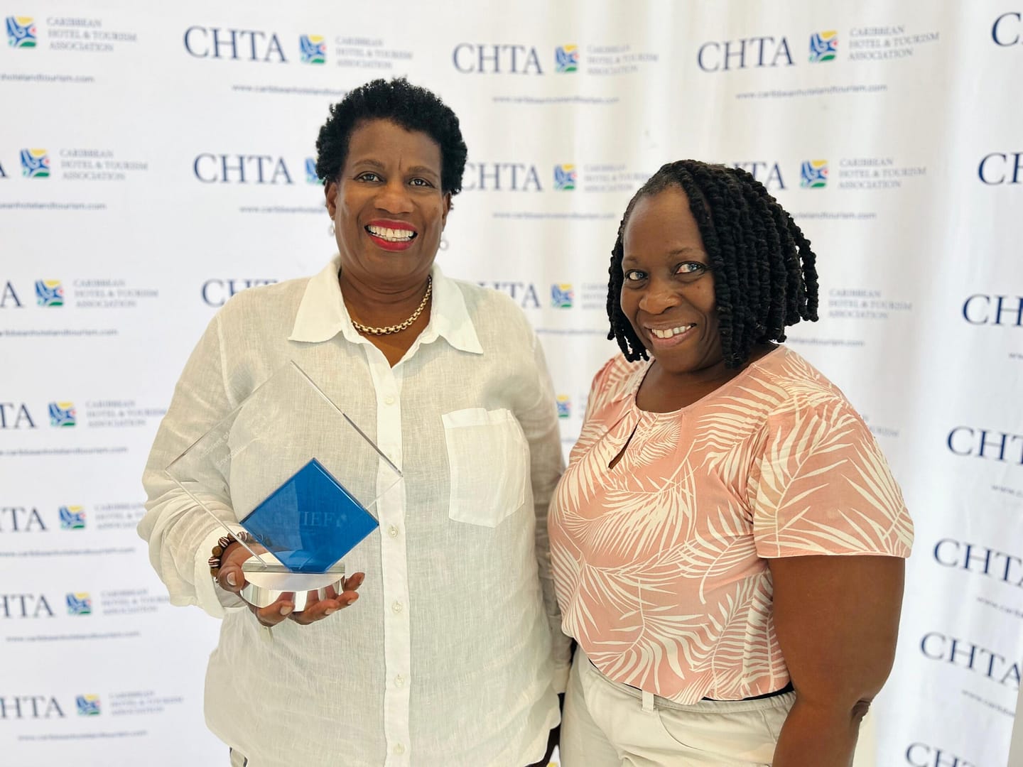 L - R, Norma Holder, Financia Controller, Curtain Bluff and Wendy Walker-Drakes Environmental & Sustainability Consultant