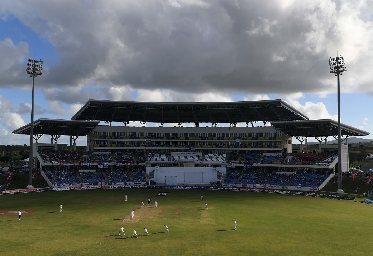 West Indies v England 2nd Test - Day Two