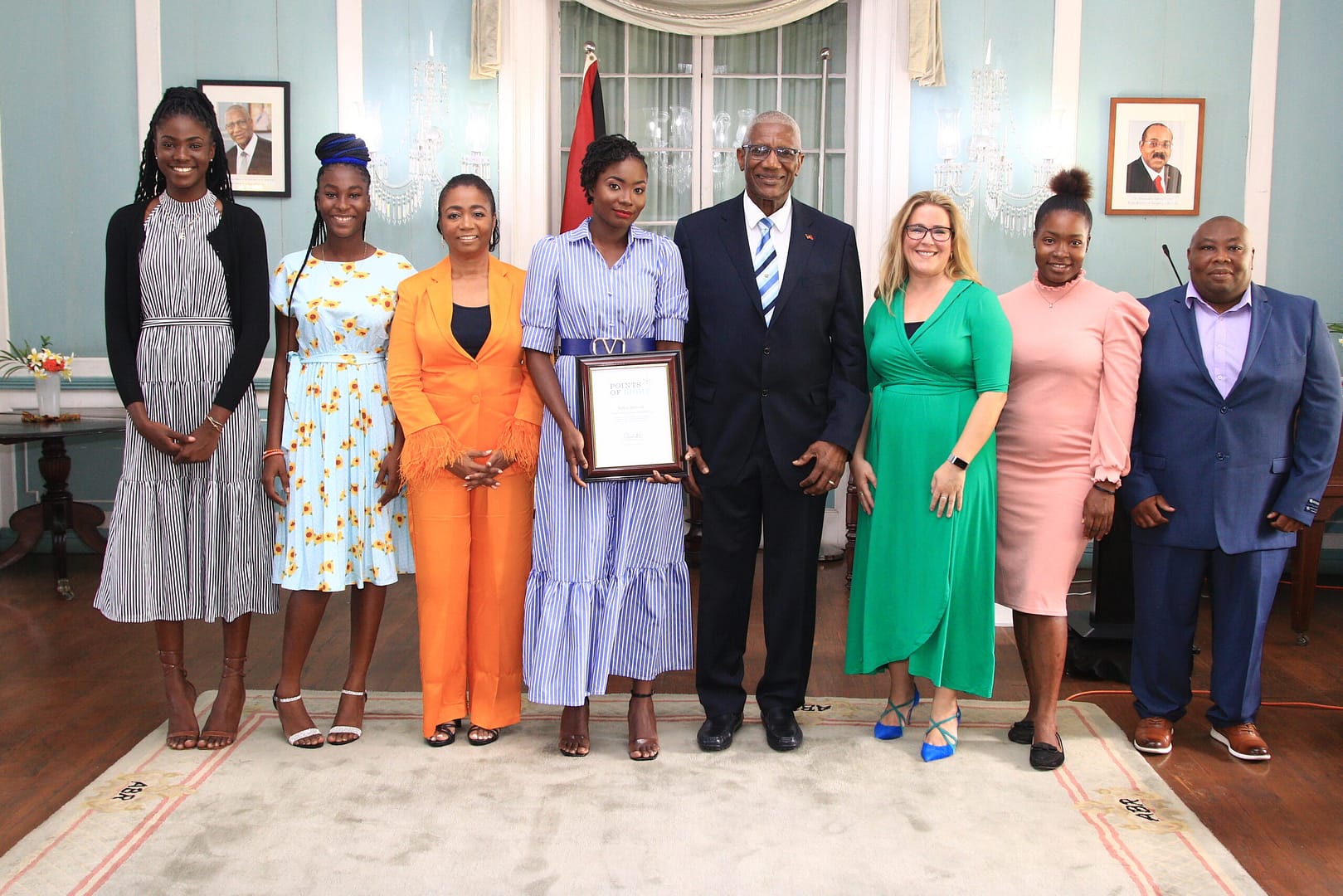 Refica Attwood Points of Light with Family and Dignitaries