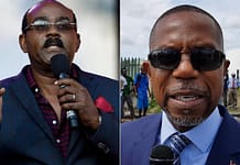 PM Gaston Browne and Barbuda MP Trevor Walker