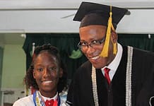 Stephanie Archibald with Dr. Hensworth Jonas