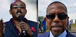 PM Gaston Browne and Barbuda MP Trevor Walker