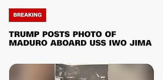 Trump posts first images of Maduro in handcuffs