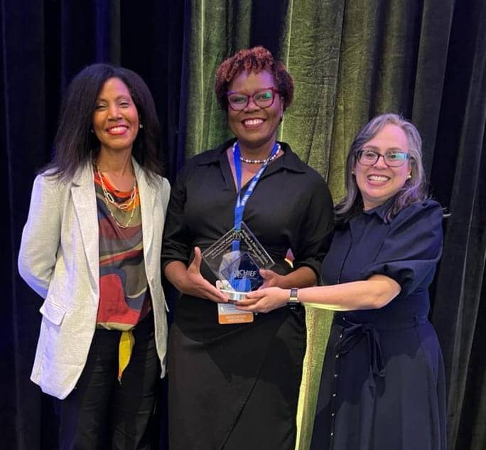 L - R - Nicola Madden - Greig, President CHTA - Patrice Simon and Vanessa Ledesma, CEO CHTA