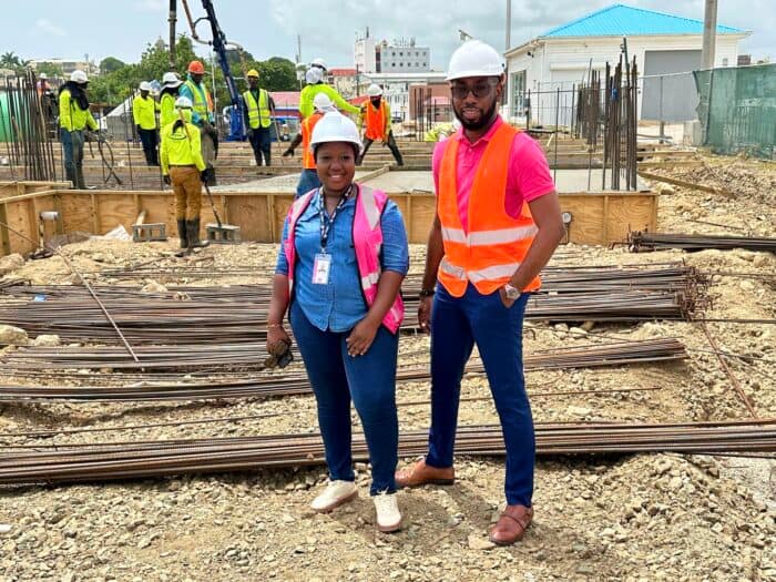 ACP (L-R) - Onsite Financial Controller Ms. Cynthia Browne and General Manager Mr. Gasper George