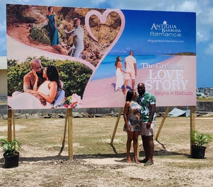 romance billboard in Barbuda