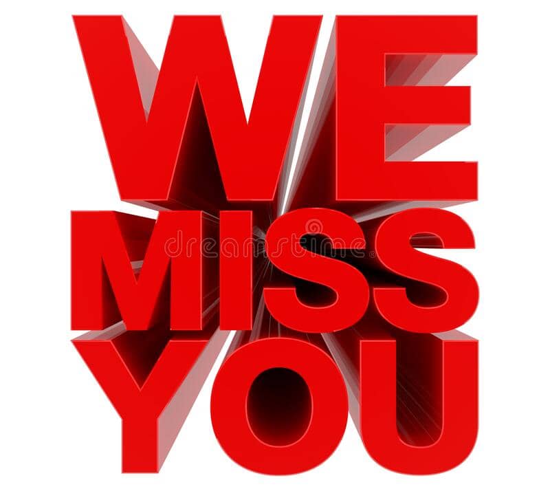miss-you-red-word-white-background-d-rendering-169147088