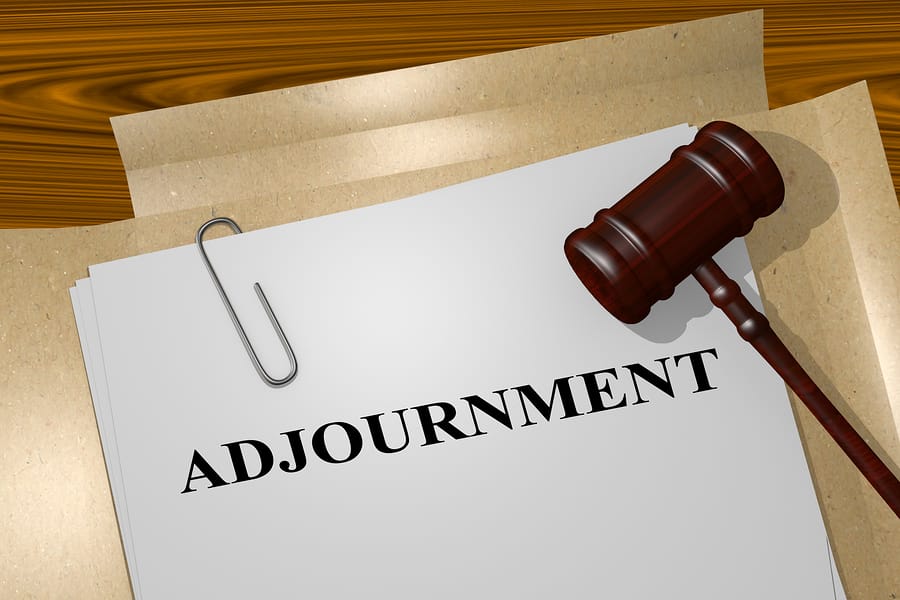 Adjournment - Legal Concept