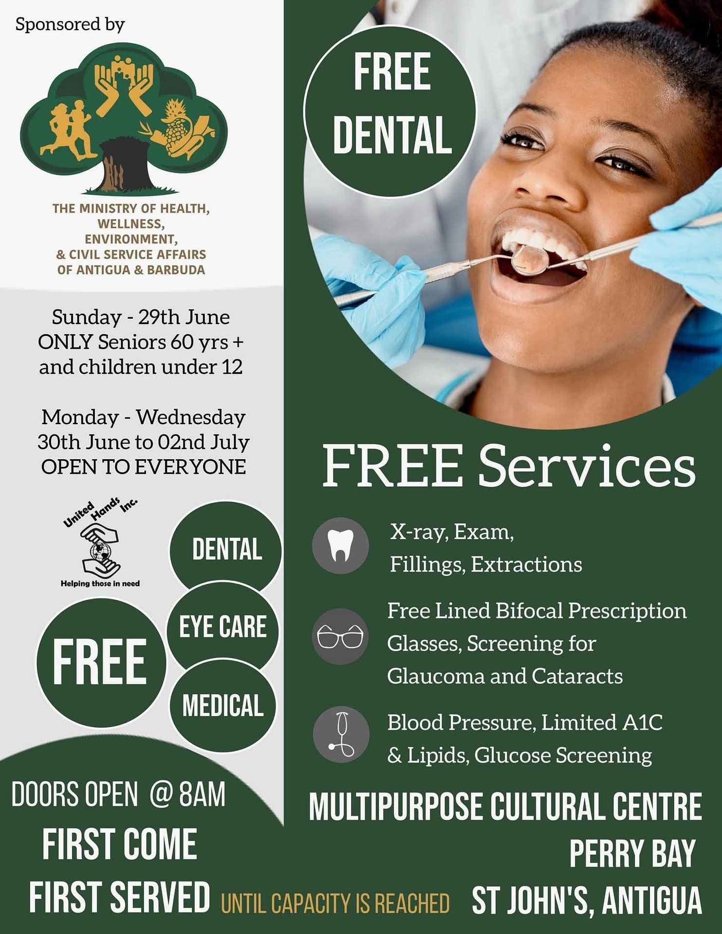 Ministry of Health and United Hands Inc. to Host Health Fair June 29 – July 2