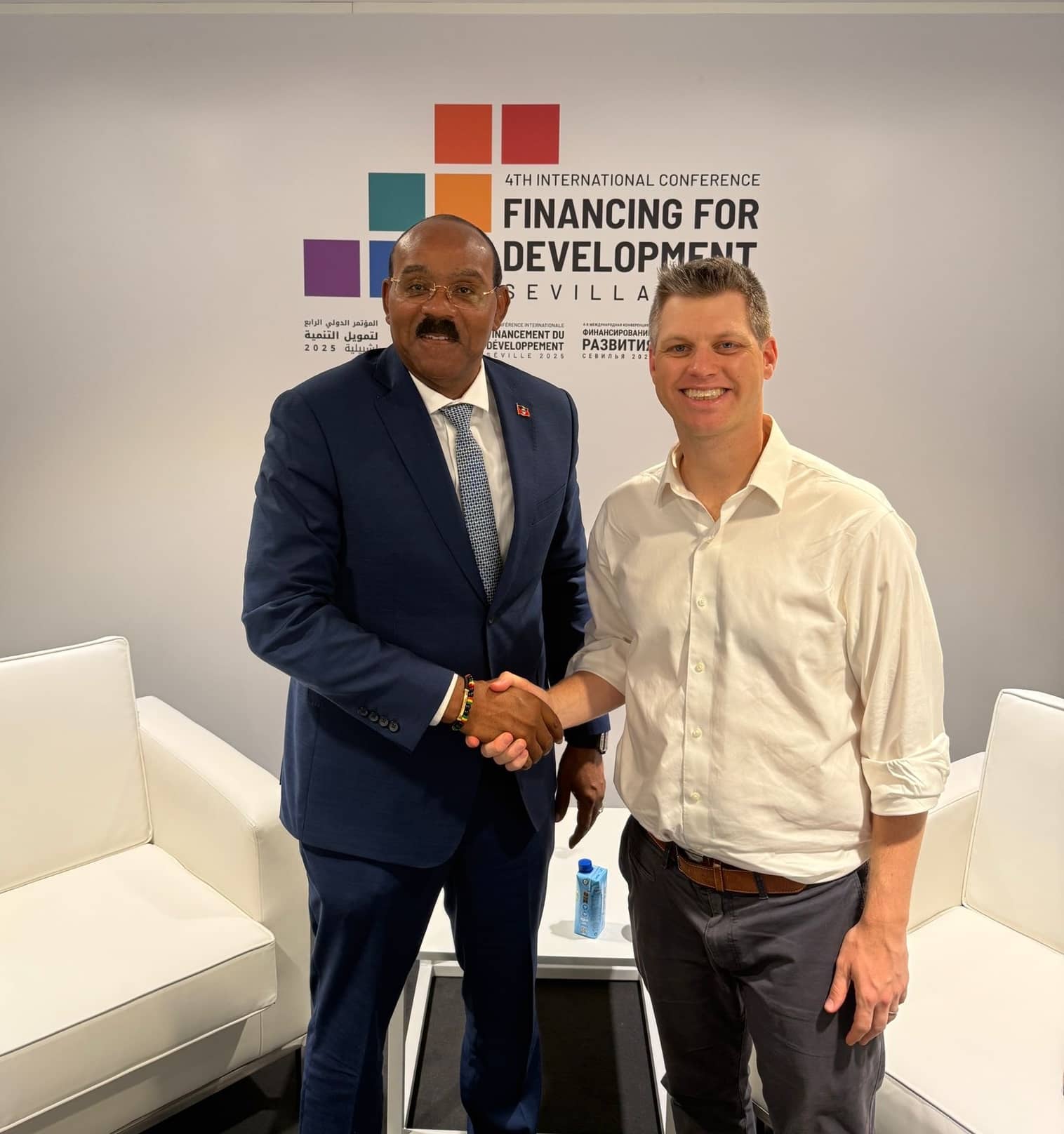 Prime Minister Gaston Browne Deepens Strategic Partnership with Global Citizen at FfD4 in Spain
