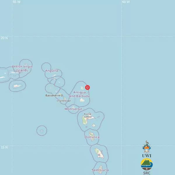 Earthquake Recorded Northeast of Antigua