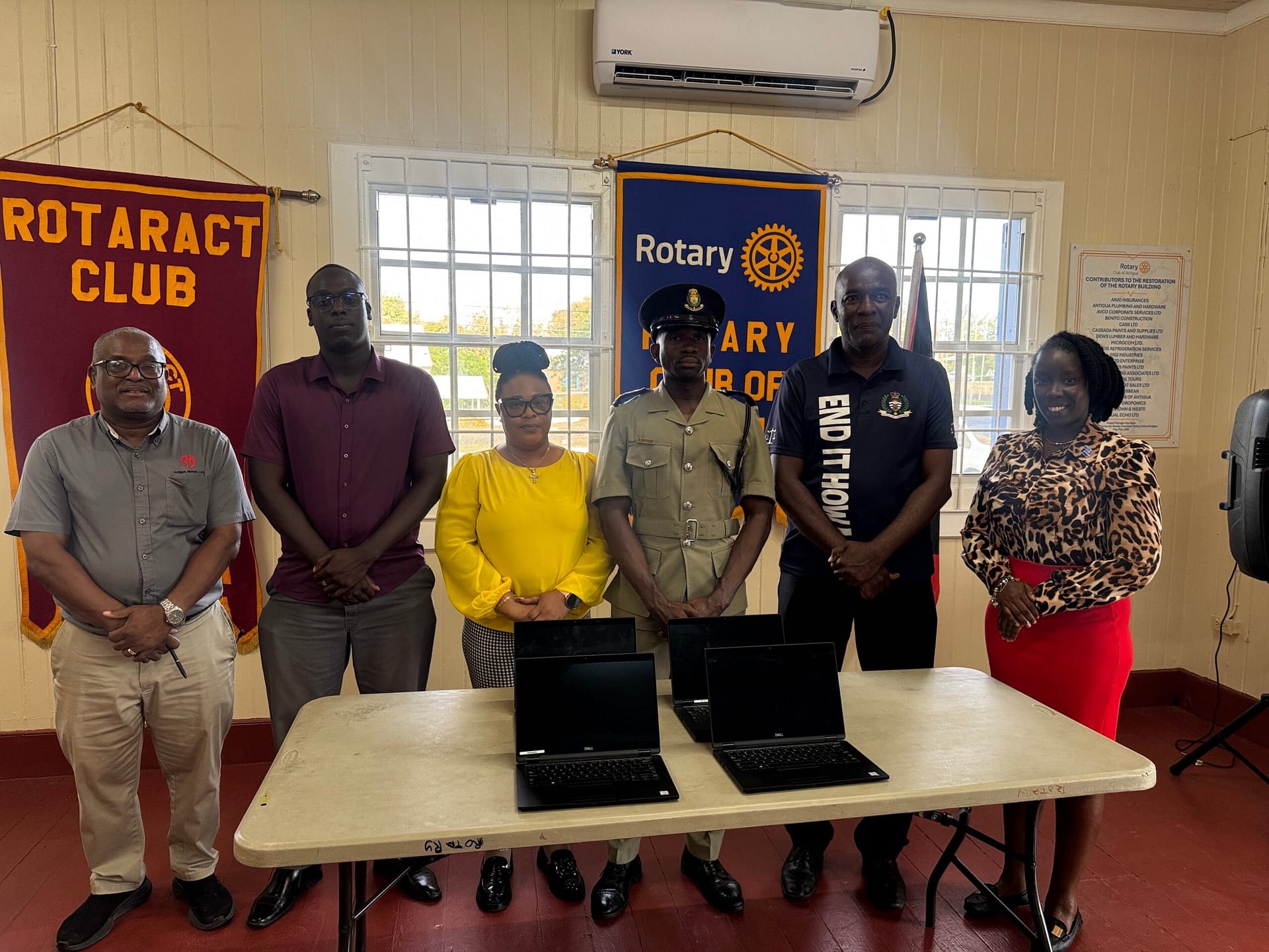 Rotary Club of Antigua Strengthens National Development with Laptop Donations to Key Agencies