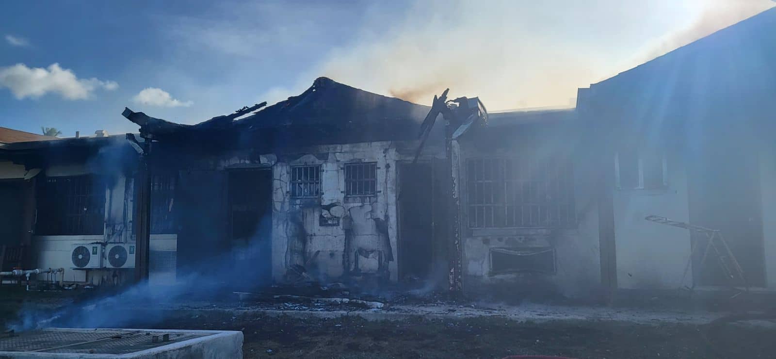 VIDEO: Fire at the Former Antigua Air Station