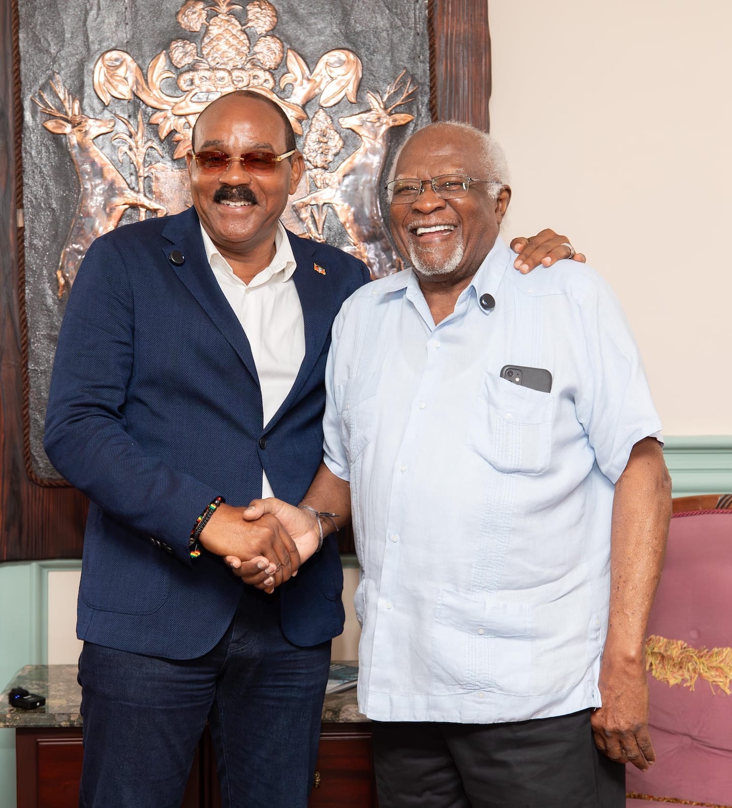 Prime Minister Gaston Browne Hosts Dr. Julius Garvey in Landmark Courtesy Call Celebrating Pan-African Legacy and Caribbean-Africa Connectivity