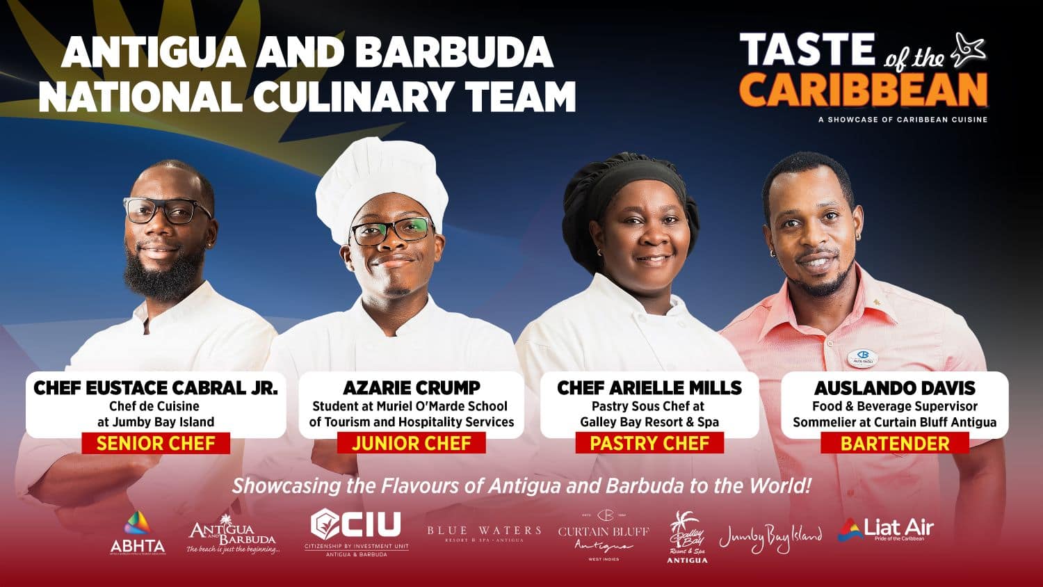 ABHTA Announces National Culinary Team of Antigua and Barbuda for 2025 CHTA Taste of the Caribbean Competition