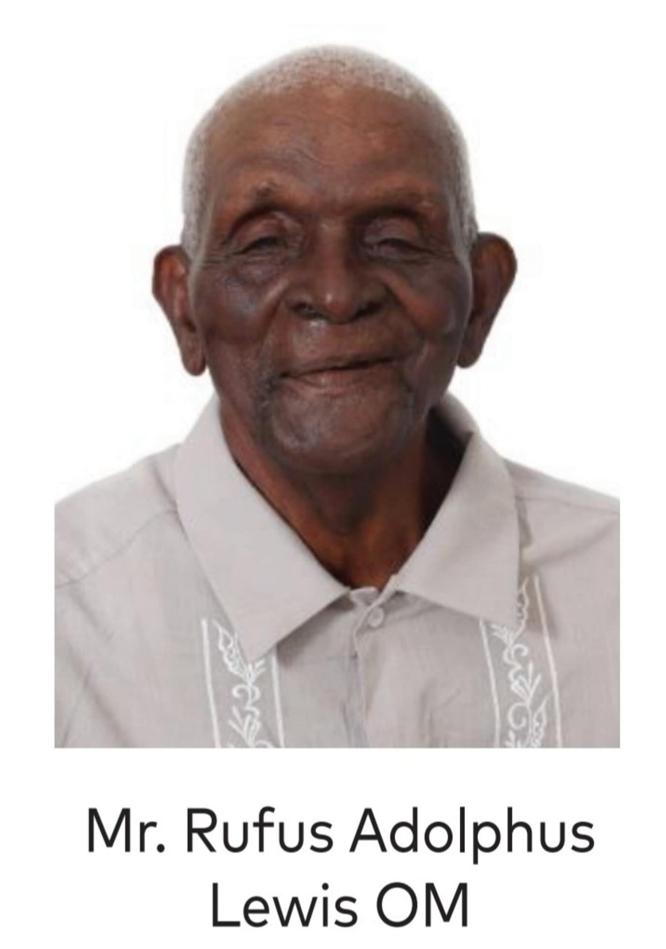 Tribute By His Excellency The Governor General On The Passing Of Mr. Rufus Adolphus Lewis, OM