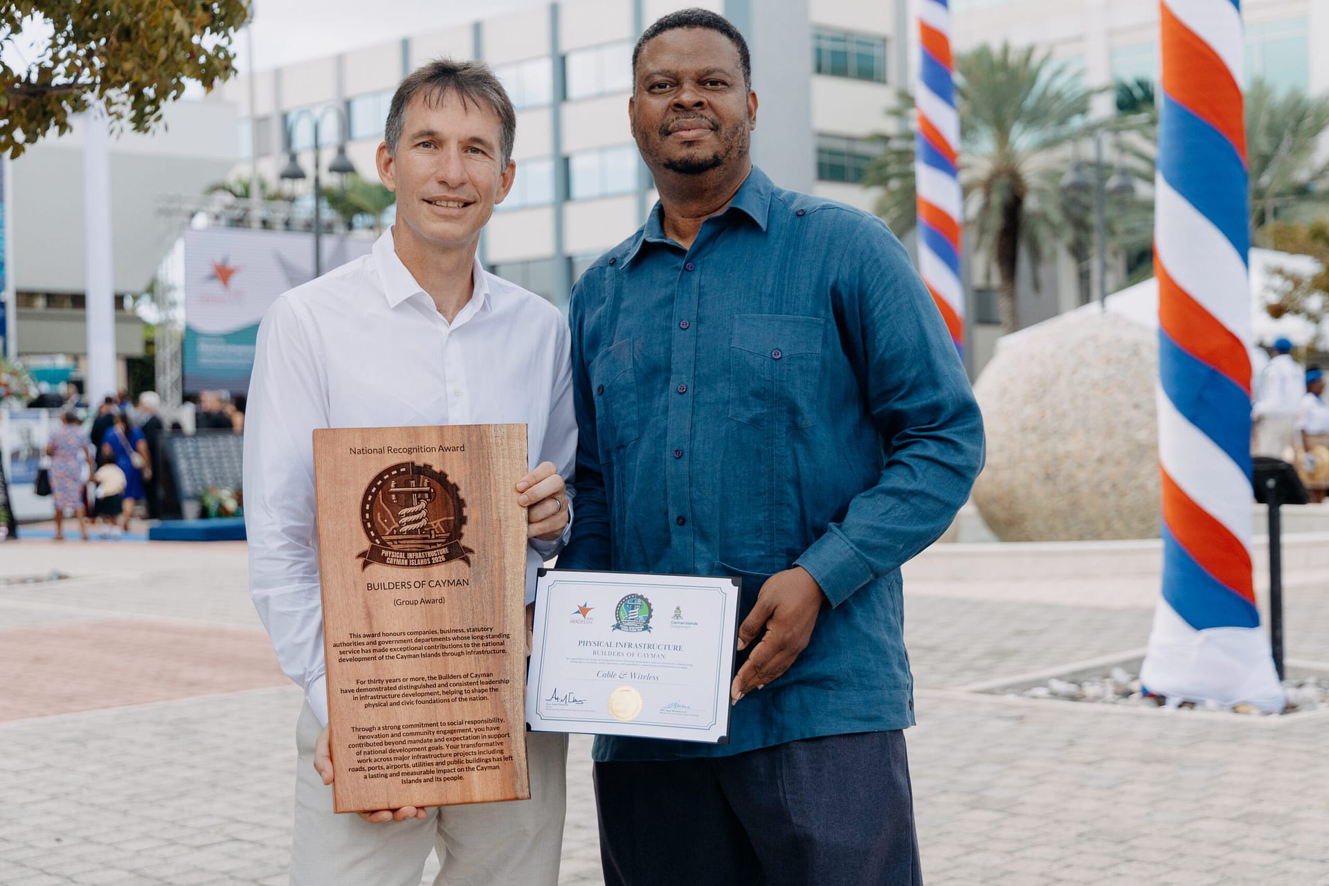 Flow Honoured as “Builder of Cayman”
